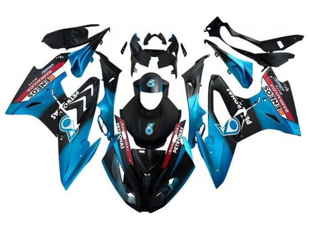 Preisgünstige BMW S1000RR Motorrad Verkleidung 2015-2016 - Blau Rot Schwarz Petronas