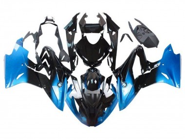 Preisgünstige BMW S1000RR Motorrad Verkleidung 2015-2016 - Blau Glanzendes Schwarz