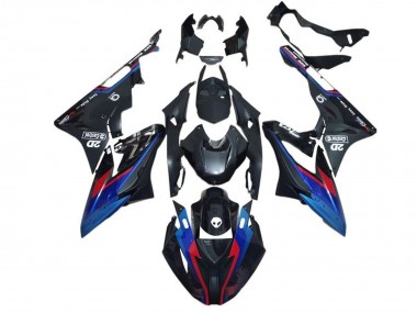 Preisgünstige BMW S1000RR Motorrad Verkleidung 2015-2016 - Blau Rot Matt Schwarz
