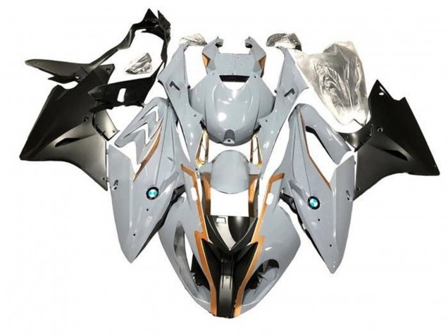 Preisgünstige BMW S1000RR Motorrad Verkleidung 2015-2016 - Nardo Grau Gold Matt Schwarz