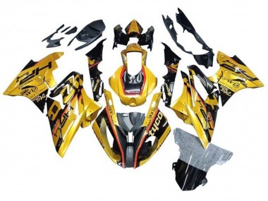Preisgünstige BMW S1000RR Motorrad Verkleidung 2015-2016 - Gold Schwarz Tyco