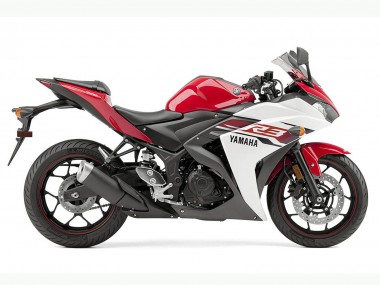 Preisgünstige Yamaha YZF R3 Motorrad Verkleidung 2015-2018 - Weiss Rot Schwarz
