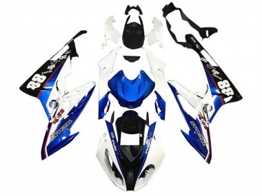Preisgünstige BMW S1000RR Motorrad Verkleidung 2017-2018 - Weiss Blau Schwarz