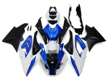 Preisgünstige BMW S1000RR Motorrad Verkleidung 2017-2018 - Weiss Blau Matt Schwarz