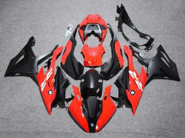 Preisgünstige BMW S1000RR Motorrad Verkleidung 2019-2022 - Rot Weiss Matt Schwarz