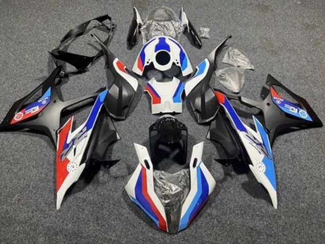 Preisgünstige BMW S1000RR Motorrad Verkleidung 2019-2022 - Weiss Blau Matt Schwarz Rot