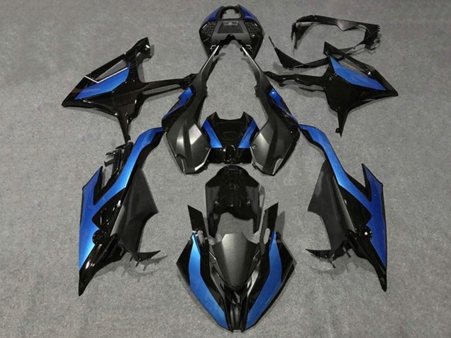 Preisgünstige BMW S1000RR Motorrad Verkleidung 2019-2022 - Schwarz Metallisch Blau