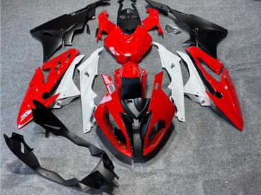Preisgünstige BMW S1000RR Motorrad Verkleidung 2019-2022 - Rot Weiss Matt Schwarz