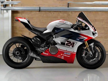 Preisgünstige Ducati Panigale V4 V4S Motorrad Verkleidung 2018-2019 - Silber Rot Schwarz