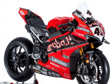 Preisgünstige Ducati Panigale V4 V4S Motorrad Verkleidung 2018-2019 - Rot Schwarz Weiss Aruba