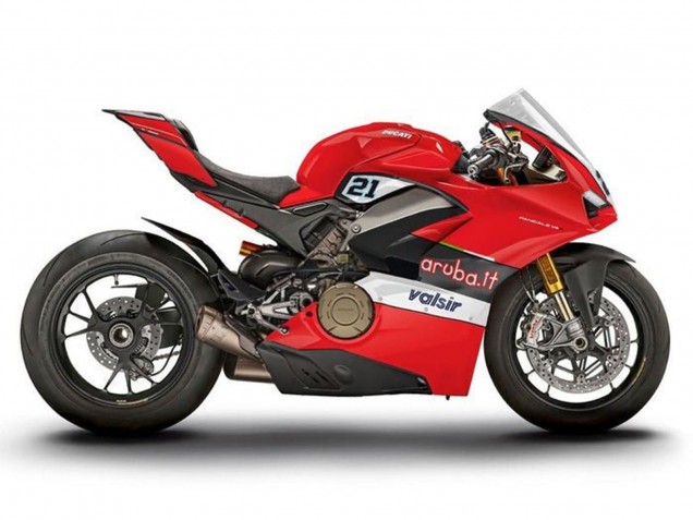 Preisgünstige Ducati Panigale V4 V4S Motorrad Verkleidung 2018-2019 - Rot Schwarz Weiss Valsir