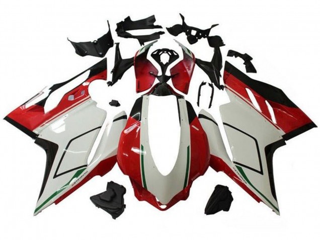 Preisgünstige Ducati 959/1299 Motorrad Verkleidung 2015-2020 - Weiss Rot Grun Glanzendes Schwarz