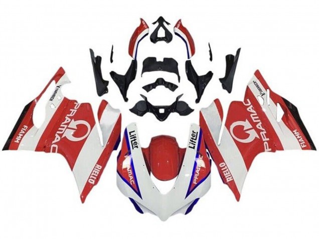 Preisgünstige Ducati 959/1299 Motorrad Verkleidung 2015-2020 - Weiss Rot Blau Pramac