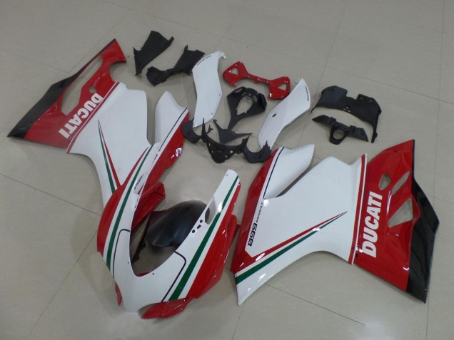 Preisgünstige Ducati Panigale 899 Motorrad Verkleidung 2011-2014 - Weiss Rot Grun Glanzendes Schwarz