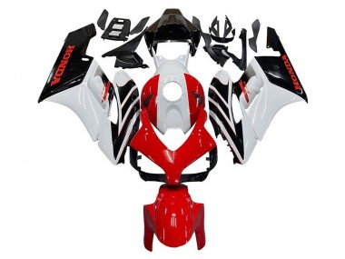 Preisgünstige Honda CBR1000RR Motorrad Verkleidung 2004-2005 - Weiss Rot Glanzendes Schwarz Streifen