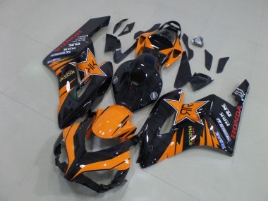 Preisgünstige Honda CBR1000RR Motorrad Verkleidung 2004-2005 - Orange Glanzendes Schwarz RockStar