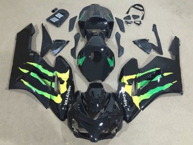 Preisgünstige Honda CBR1000RR Motorrad Verkleidung 2004-2005 - Glanzendes Schwarz Grun Gelb Monster
