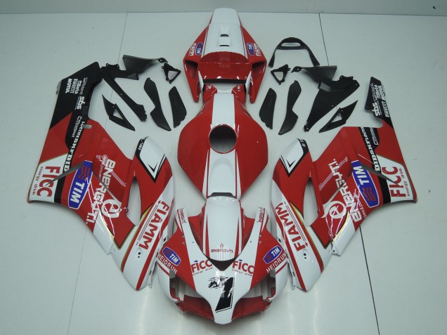 Preisgünstige Honda CBR1000RR Motorrad Verkleidung 2004-2005 - Weiss Rot Blau Schwarz Fiamm Ficc 7