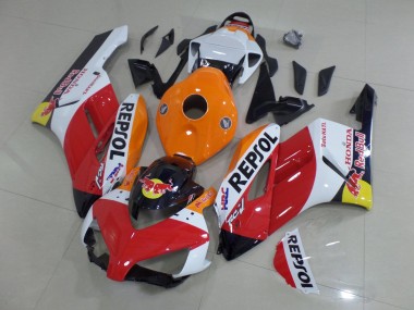 Preisgünstige Honda CBR1000RR Motorrad Verkleidung 2004-2005 - Orange Weiss Rot Glanzendes Schwarz Repsol Red Bull HRC