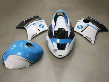 Preisgünstige Honda CBR1100XX Blackbird Motorrad Verkleidung 1996-2007 - Weiss Blau Schwarz Konica Minolta