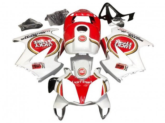 Preisgünstige Honda VFR 800 Motorrad Verkleidung 2002-2013 - Weiss Rot Lucky Strike