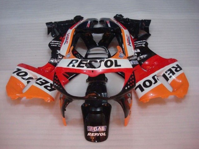 Preisgünstige Honda CBR900RR 893 Motorrad Verkleidung 1994-1995 - Orange Weiss Rot Glanzendes Schwarz Repsol