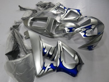 Preisgünstige Honda CBR900RR 929 Motorrad Verkleidung 2000-2001 - Silber Blau Tribal