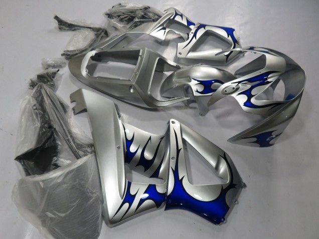 Preisgünstige Honda CBR900RR 929 Motorrad Verkleidung 2000-2001 - Silber Blau Tribal