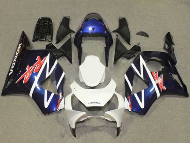 Preisgünstige Honda CBR900RR 954 Motorrad Verkleidung 2002-2003 - Blau Weiss Glanzendes Schwarz