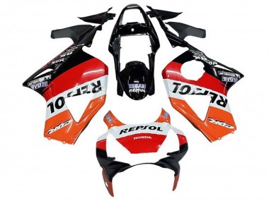 Preisgünstige Honda CBR900RR 954 Motorrad Verkleidung 2002-2003 - Weiss Orange Rot Glanzendes Schwarz Repsol