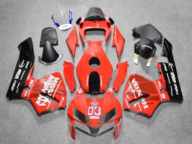 Preisgünstige Honda CBR600RR Motorrad Verkleidung 2005-2006 - Rot Schwarz Weiss 03