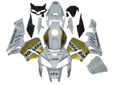 Preisgünstige Honda CBR600RR Motorrad Verkleidung 2005-2006 - Weiss Gold Repsol
