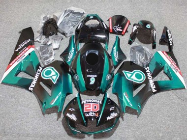 Preisgünstige Honda CBR600RR Motorrad Verkleidung 2013-2023 - Blau Grun Blau Glanzendes Schwarz Petronas 20