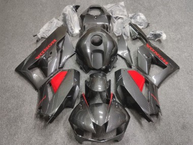 Preisgünstige Honda CBR600RR Motorrad Verkleidung 2013-2023 - Kunst Carbonfaser Rot