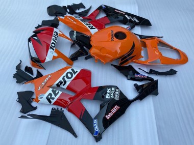 Preisgünstige Honda CBR600RR Motorrad Verkleidung 2013-2023 - Orange Weiss Rot Glanzendes Schwarz Repsol