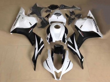Preisgünstige Honda CBR600RR Motorrad Verkleidung 2013-2023 - Weiss Glanzendes Schwarz