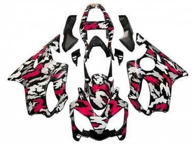 Preisgünstige Honda CBR600 F4i Motorrad Verkleidung 2001-2003 - Schwarz Rot Grau Camouflage