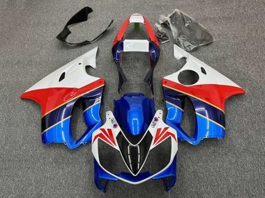 Preisgünstige Honda CBR600 F4i Motorrad Verkleidung 2001-2003 - Weiss Rot Blau Dunkel Blau