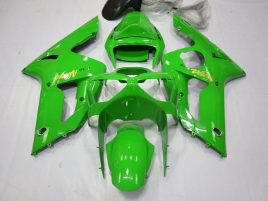 Preisgünstige Kawasaki ZX6R Motorrad Verkleidung 2003-2004 - Grun Gold Aufkleber