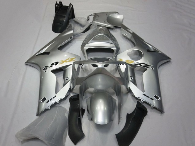 Preisgünstige Kawasaki ZX6R Motorrad Verkleidung 2003-2004 - Silber