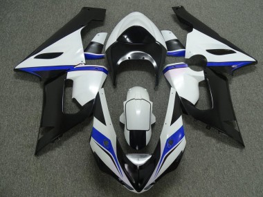 Preisgünstige Kawasaki ZX6R Motorrad Verkleidung 2005-2006 - Weiss Schwarz Blau
