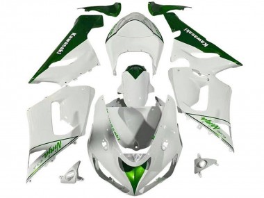 Preisgünstige Kawasaki ZX6R Motorrad Verkleidung 2005-2006 - Weiss Grun