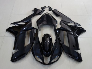 Preisgünstige Kawasaki ZX6R Motorrad Verkleidung 2007-2008 - Glanzendes Schwarz