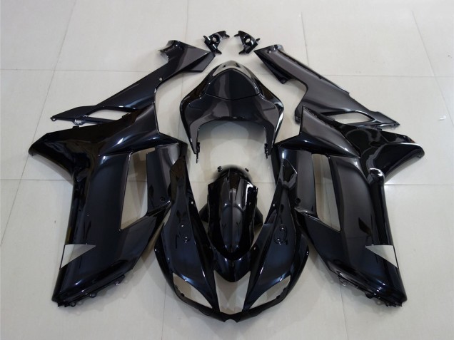 Preisgünstige Kawasaki ZX6R Motorrad Verkleidung 2007-2008 - Glanzendes Schwarz