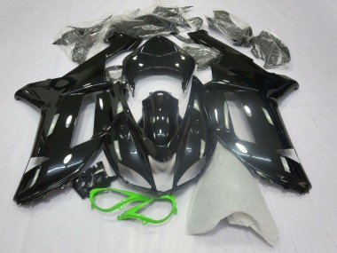 Preisgünstige Kawasaki ZX6R Motorrad Verkleidung 2007-2008 - Glanzendes Schwarz Neon Grun
