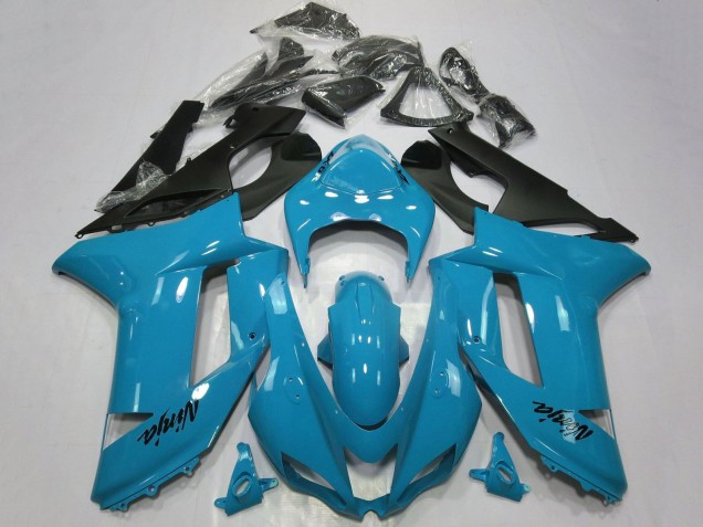 Preisgünstige Kawasaki ZX6R Motorrad Verkleidung 2007-2008 - Blau Schwarz