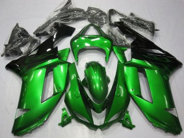 Preisgünstige Kawasaki ZX6R Motorrad Verkleidung 2007-2008 - Grun Schwarz