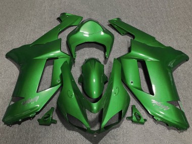 Preisgünstige Kawasaki ZX6R Motorrad Verkleidung 2007-2008 - Grun Chrome