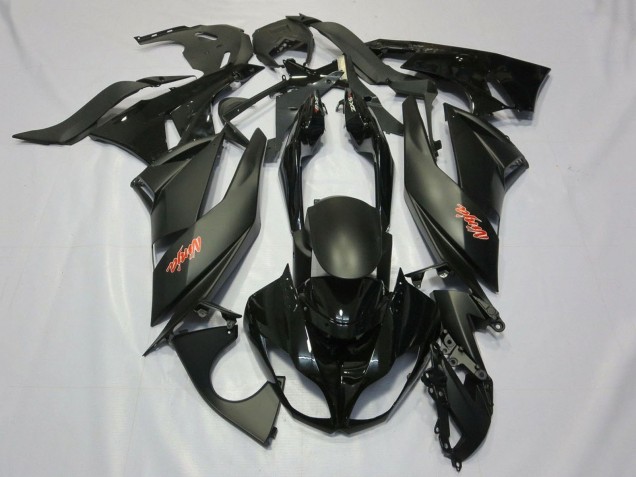 Preisgünstige Kawasaki ZX6R Motorrad Verkleidung 2007-2008 - Matt Schwarz Schwarz Rot