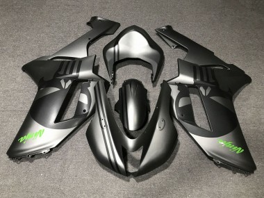 Preisgünstige Kawasaki ZX6R Motorrad Verkleidung 2007-2008 - Matt Silber Matt Schwarz Schadel